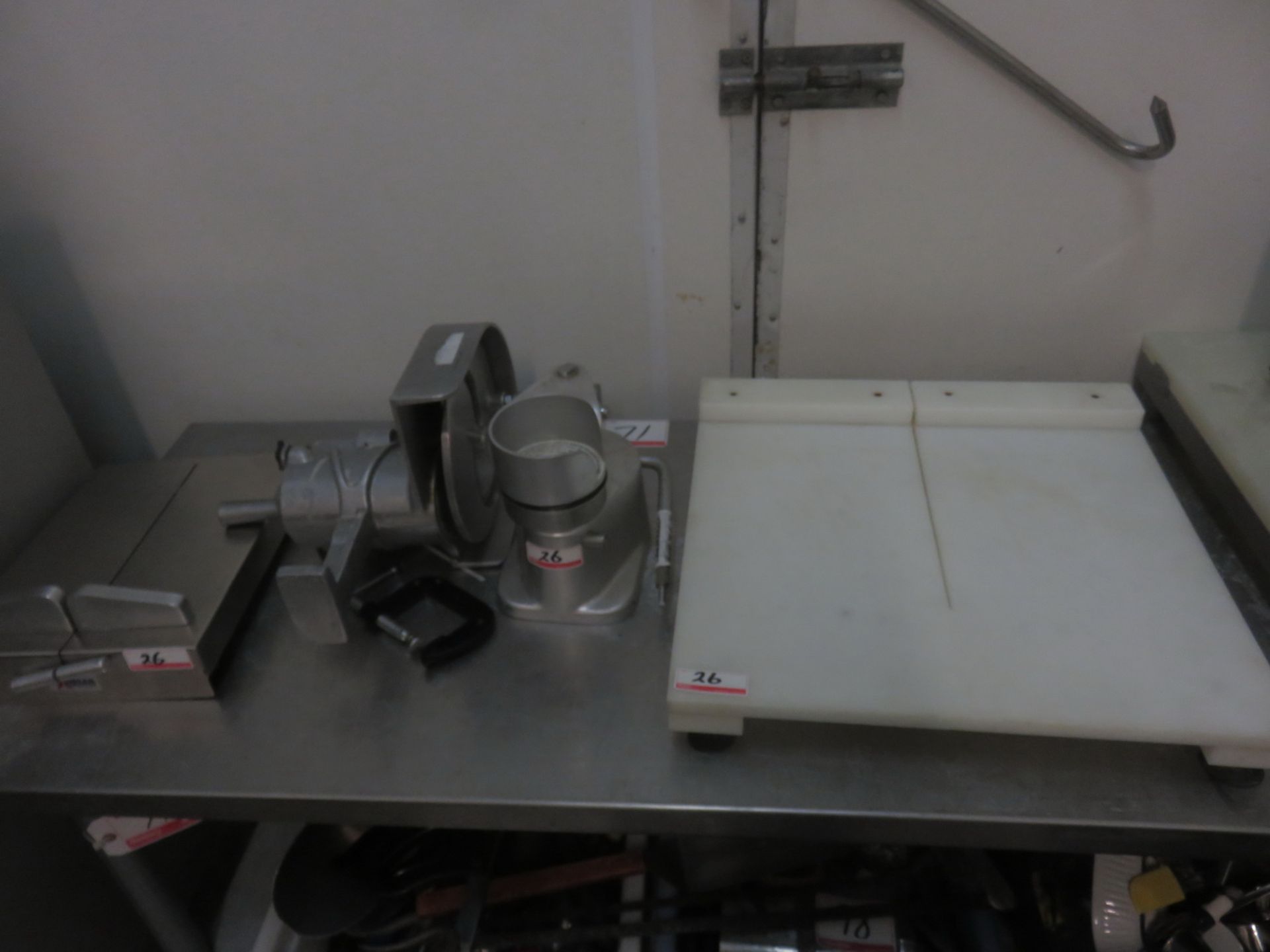 LOT - CHEESE CUTTER, PATTY MAKER, & HAND SLICER - Image 3 of 3