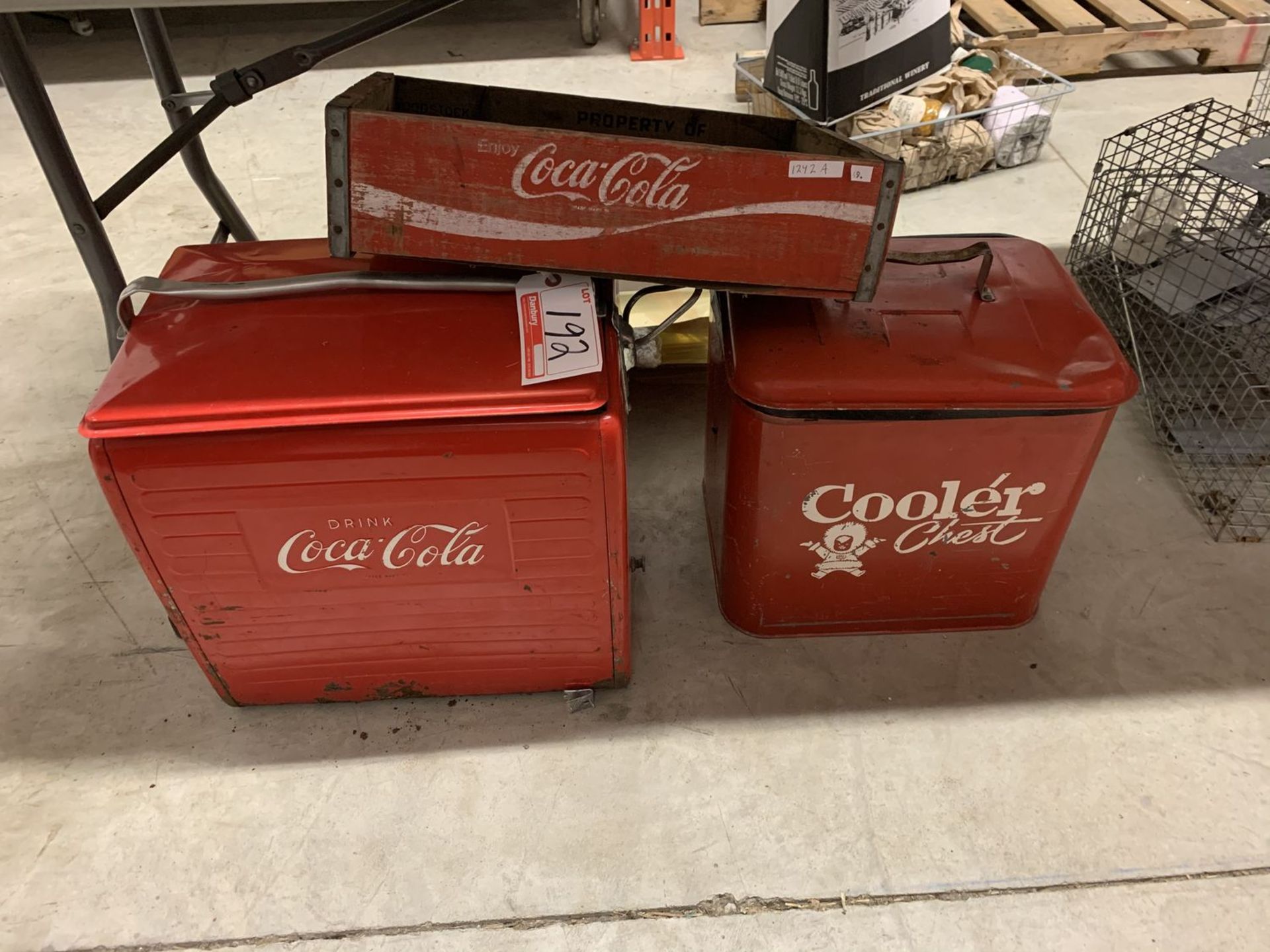 LOT - VINTAGE COCA COLA COOLER BOXES (2 PCS)