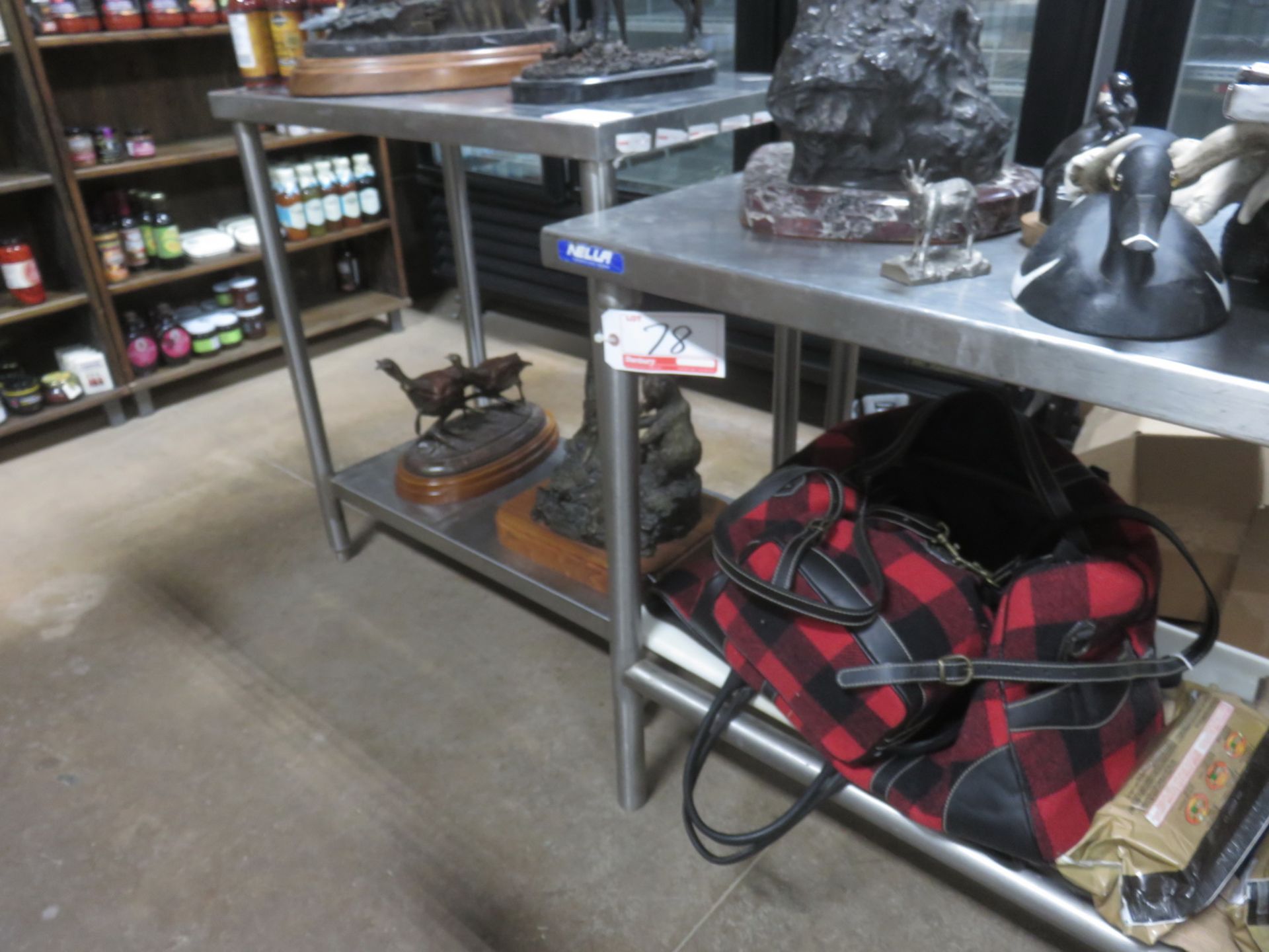 UNITS - STAINLESS 19" & 24" X 34" X 4' PREP TABLES (IN SHOWROOM)