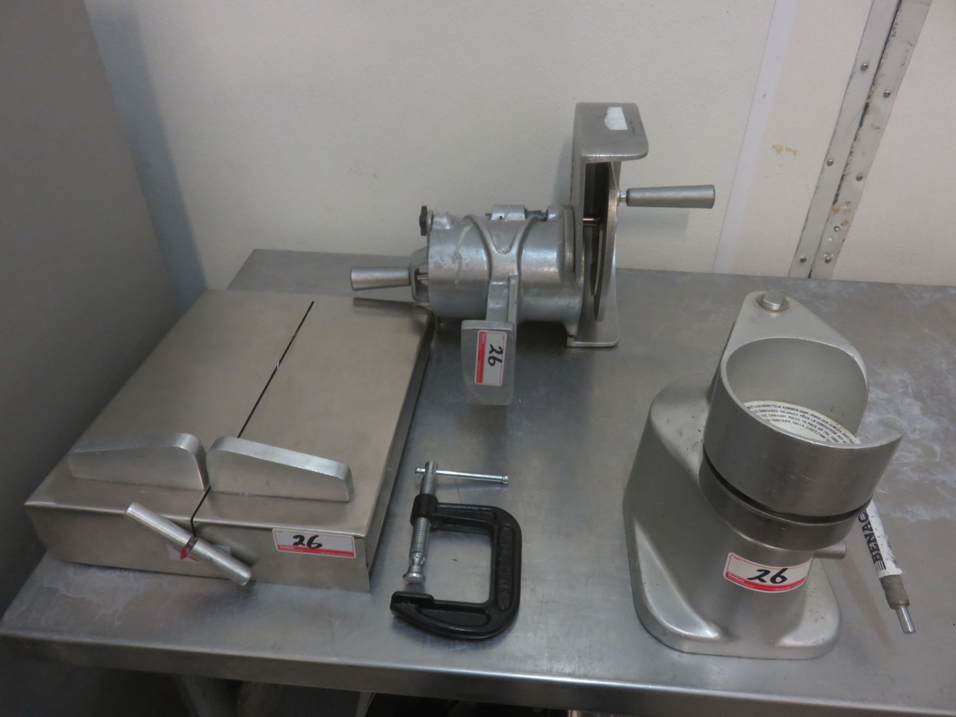 LOT - CHEESE CUTTER, PATTY MAKER, & HAND SLICER - Image 2 of 3