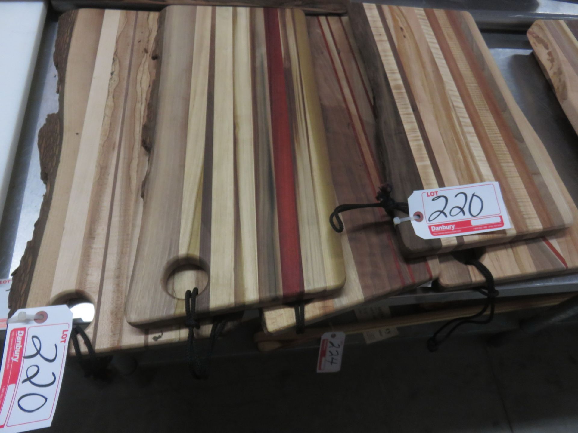 UNITS - ASSORTED SIZE LIVE EDGE WOOD CUTTING BOARDS