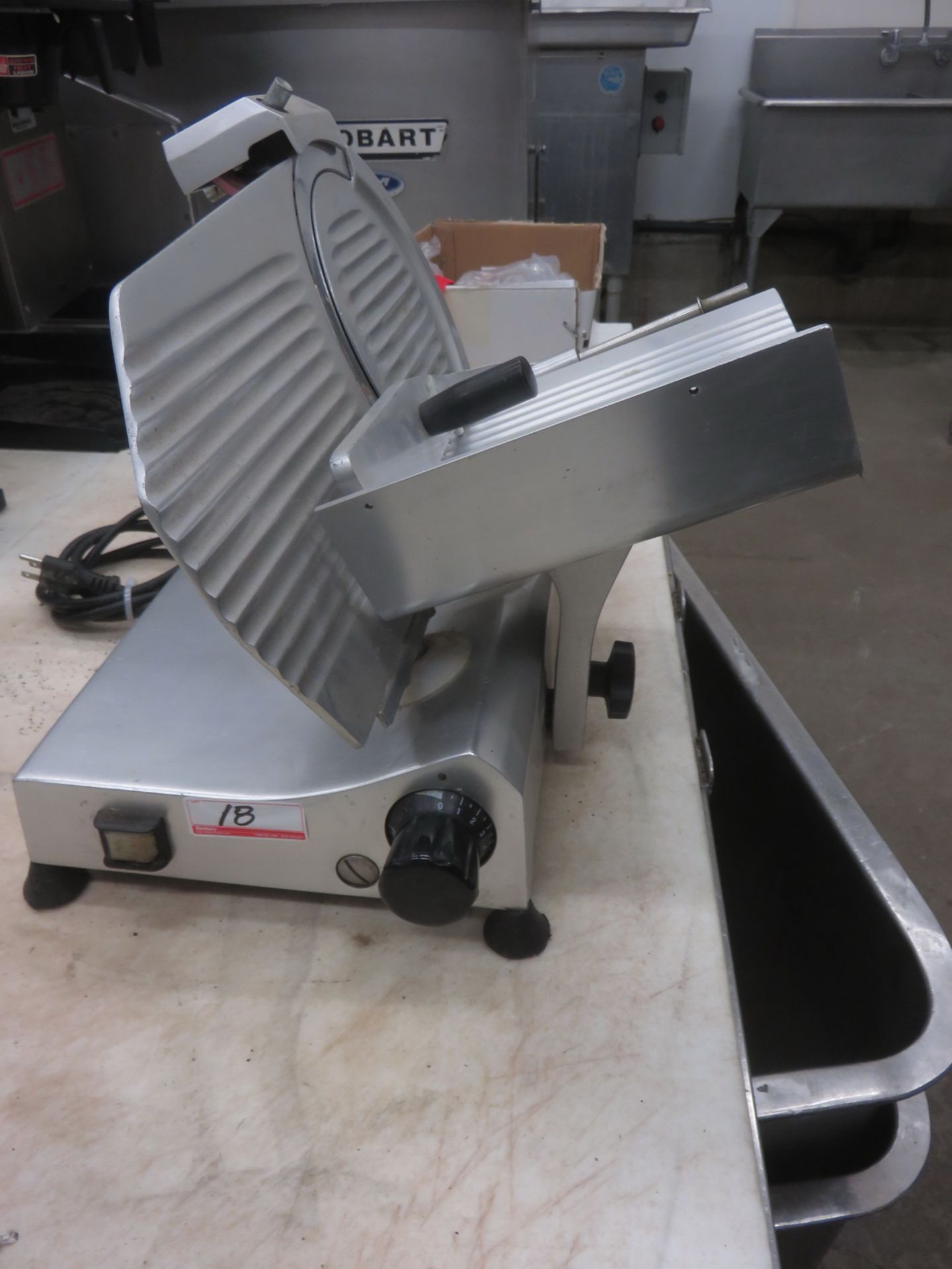 NELLA/OMCAN 250E 10" GRAVITY FEED SLICER - Image 2 of 2