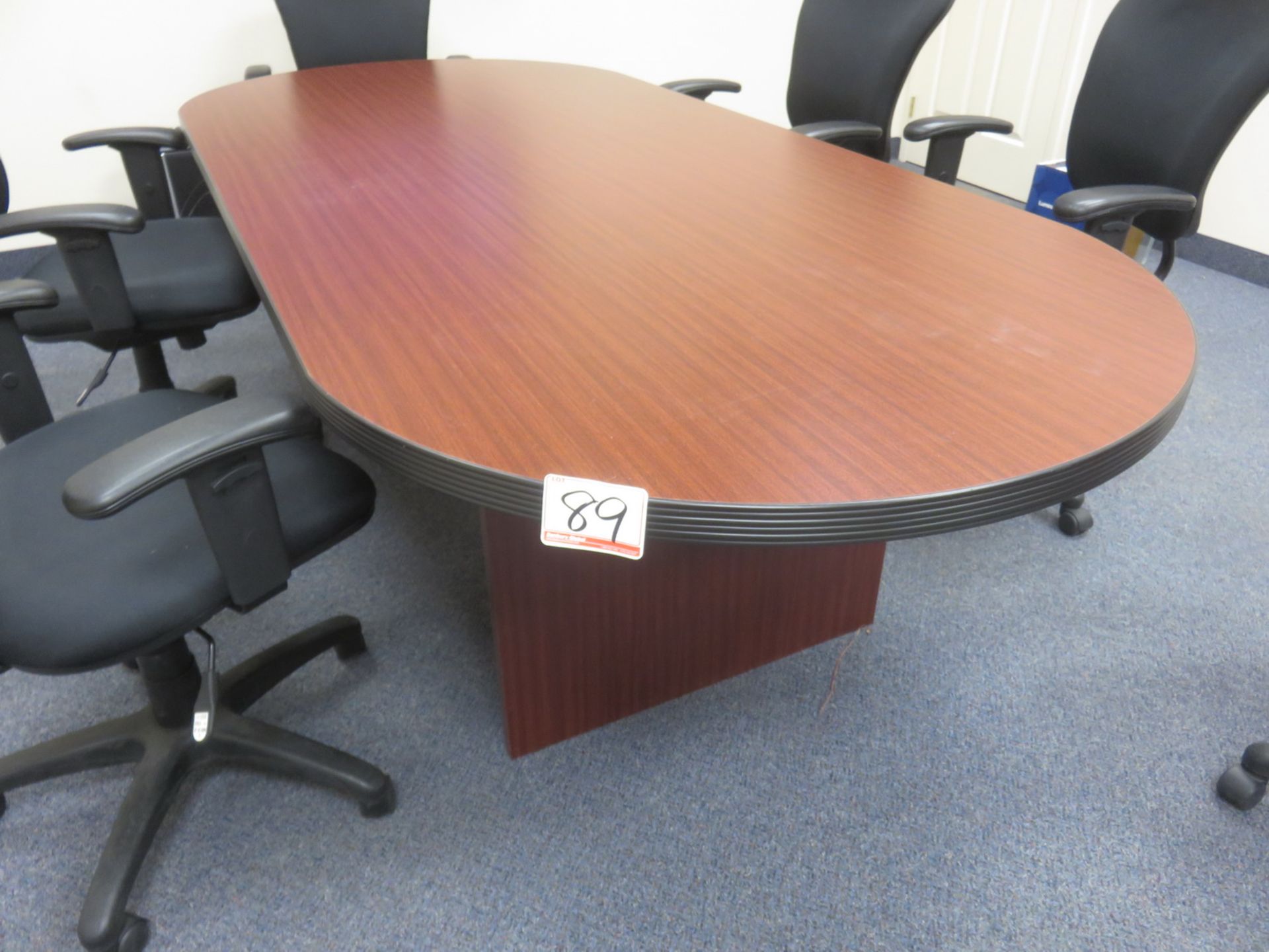 MAHOGANY 42" X 95" BOARDROOM TABLE