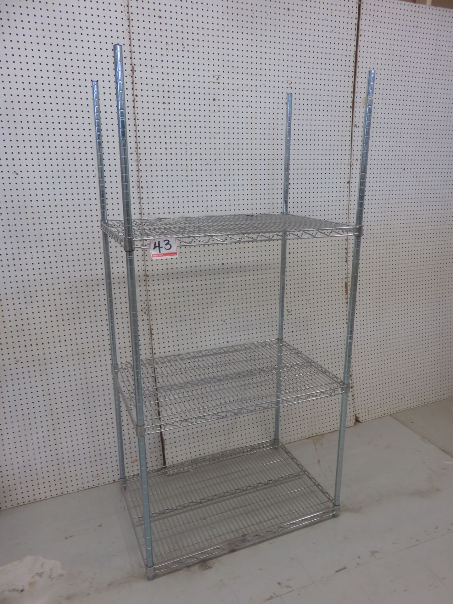 UNITS - CHROME 2' X 4' X 74" 3-SHELF SHELVING UNITS (BLDG2)