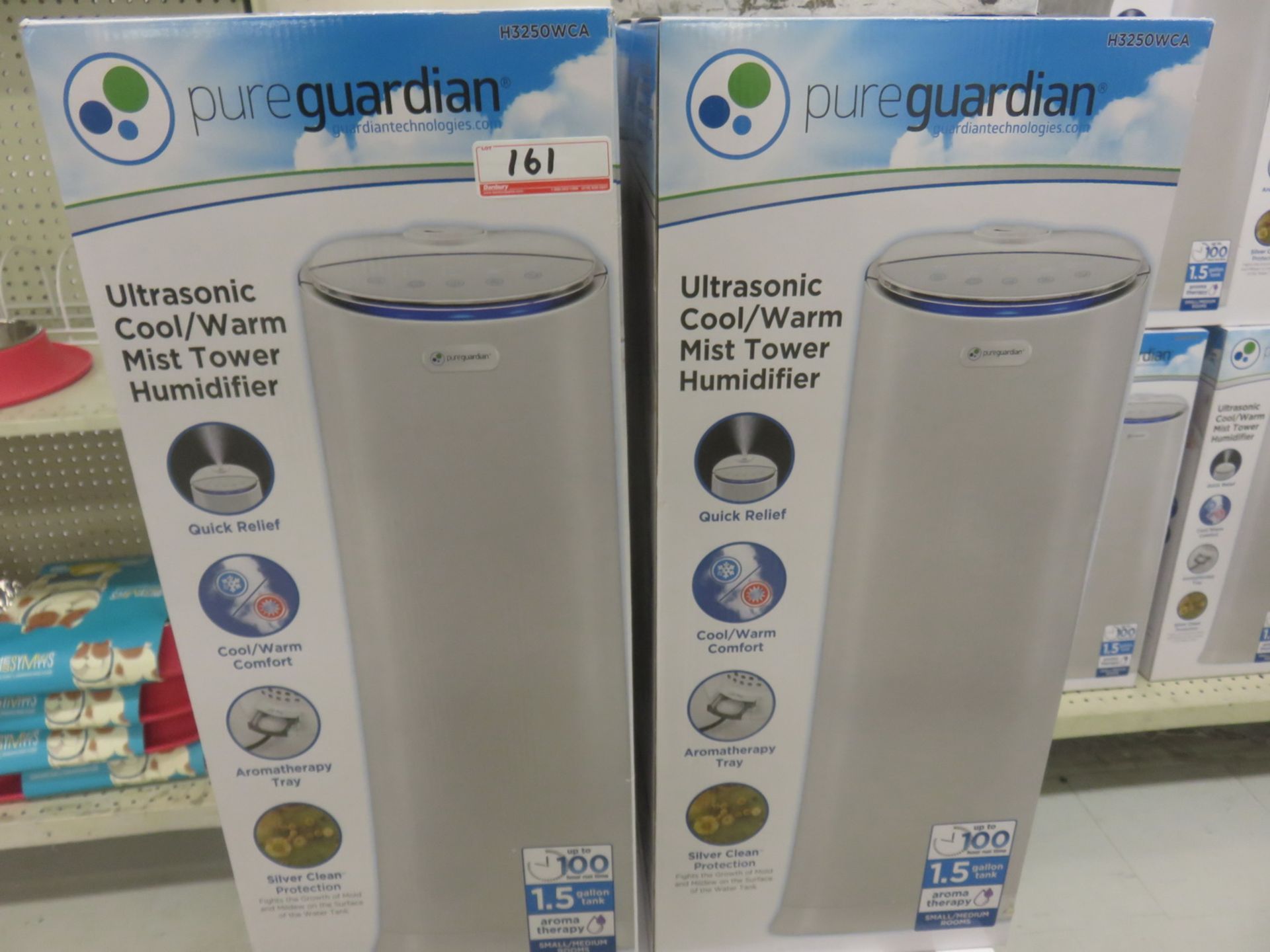 UNITS - PURE GUARDIAN H3250WCA ULTRA SONIC COOL / WARM MIST TOWER HUMIDIFIER