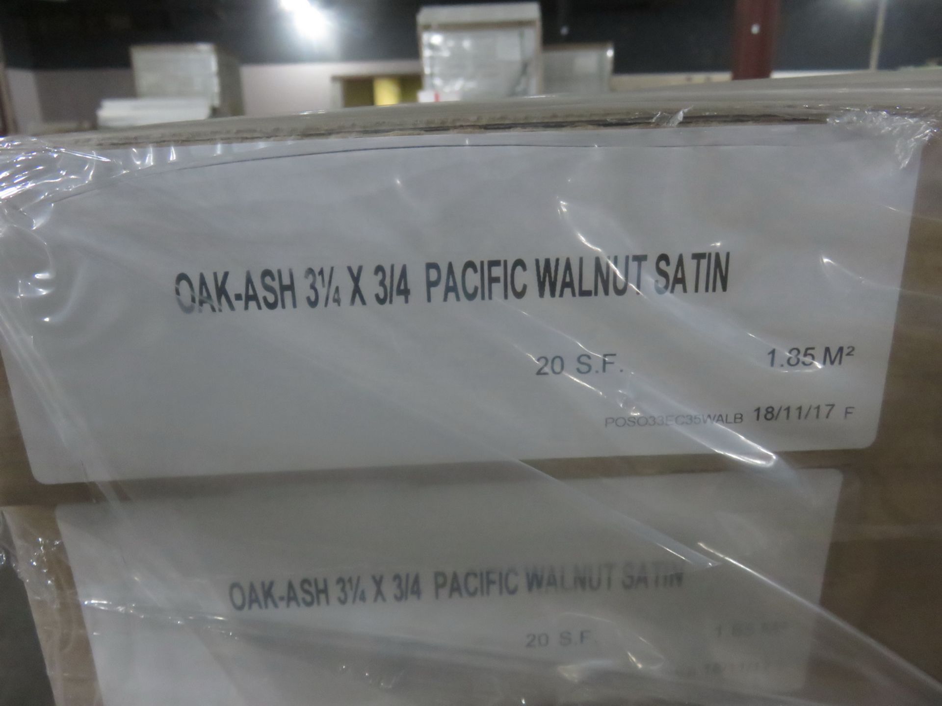BOXES - OAK-ASH 3 1/4 X 3/4" X RL PACIFIC WALNUT SATIN HARDWOOD FLOORING (20 SQFT / BOX) - Image 2 of 3