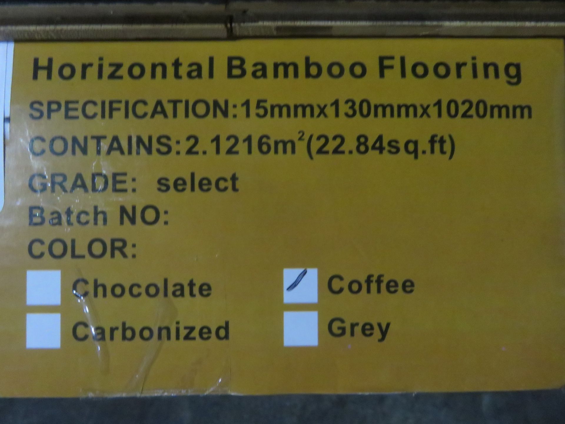 BOXES - LEGEND SELECT COFFEE 15MM X 130MM X 1929MM HORIZONTAL BAMBOO FLOORING (22.84 SQFT / BOX) - Image 2 of 3