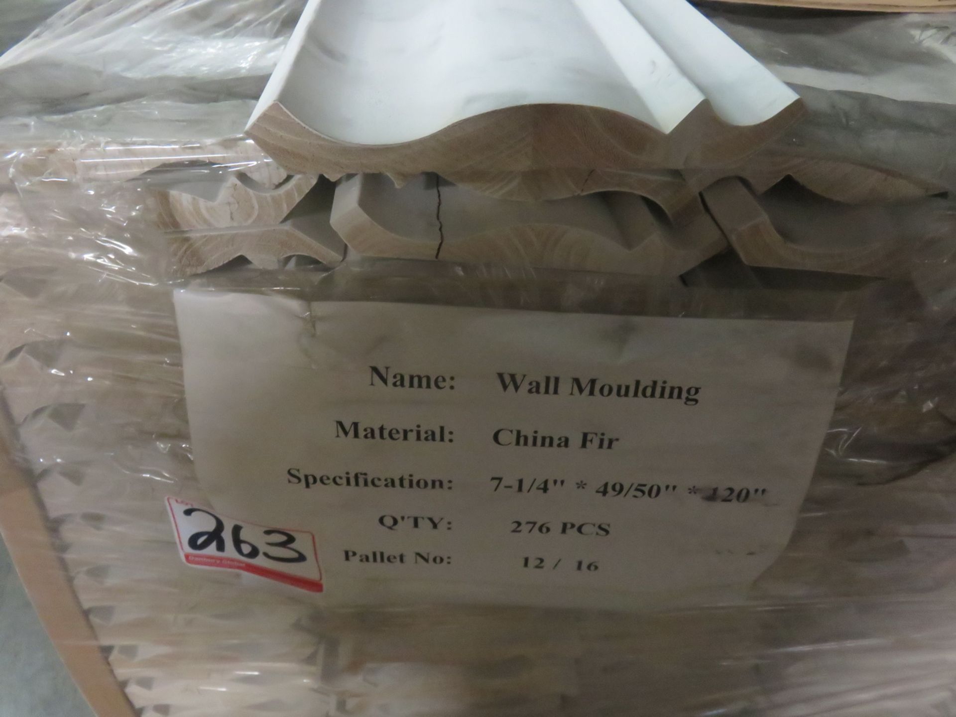 LOT - 7 1/4" X 49/50" X 120"L MDF CROWN WALL MOULDING (276 PCS - 1 SKID) - Image 2 of 2