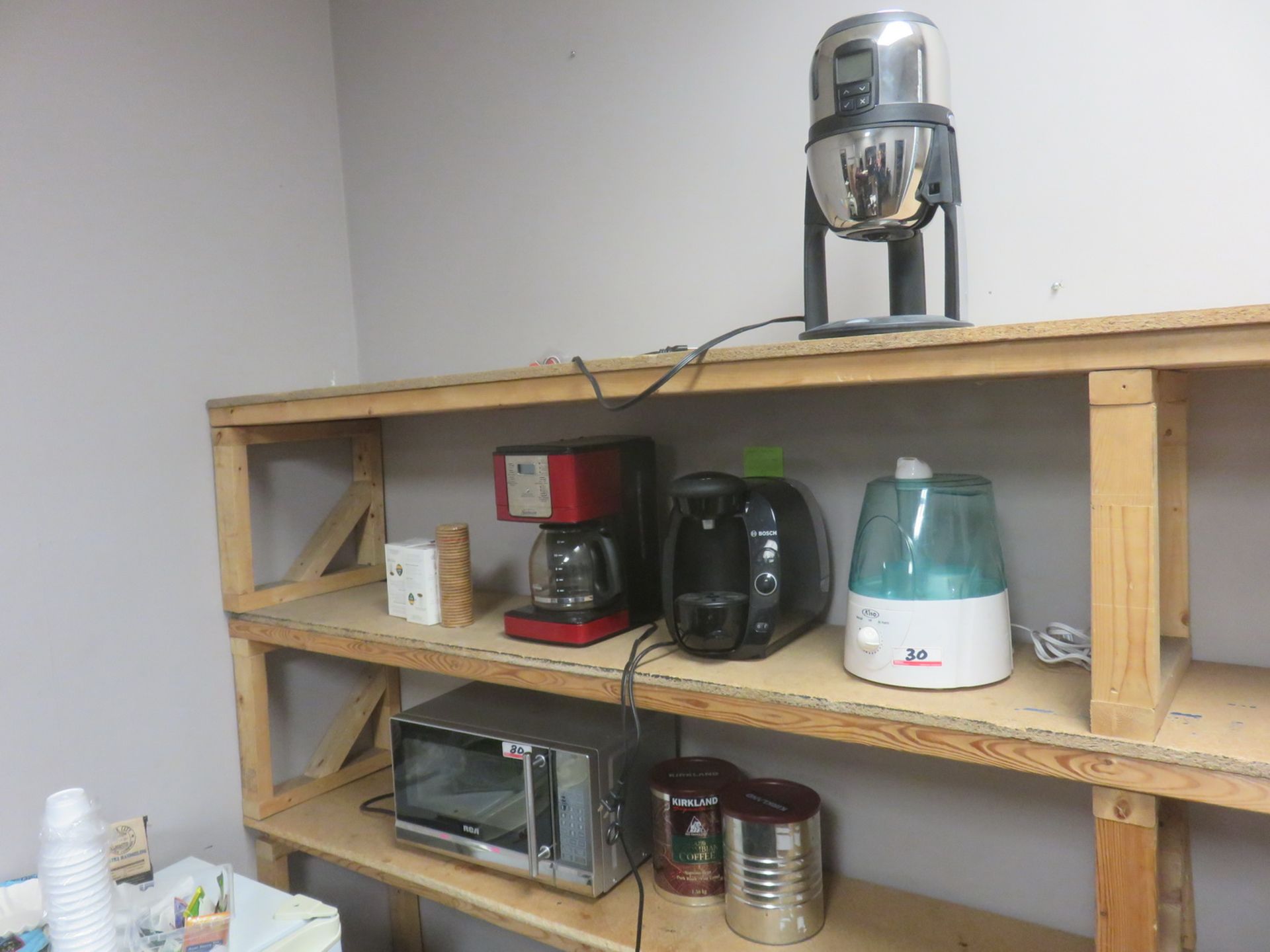 LOT - BAR FRIDGE, COFFEE MAKERS, & MICROWAVE