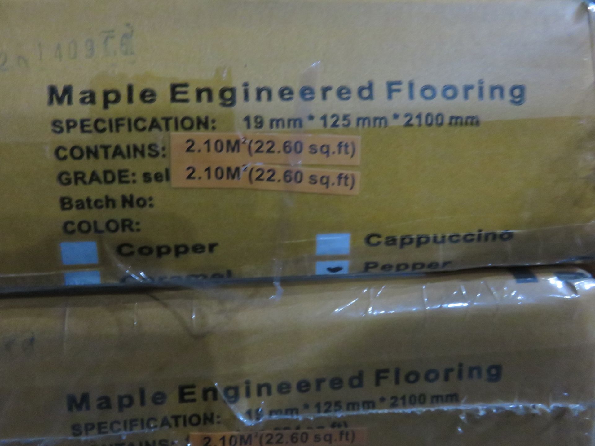 BOXES - LEGEND MAPLE PEPPER 19MM X 125MM X 2100MM ENGINEERED HARDWOOD FLOORING (22.60 SQFT/BOX) - Image 2 of 3