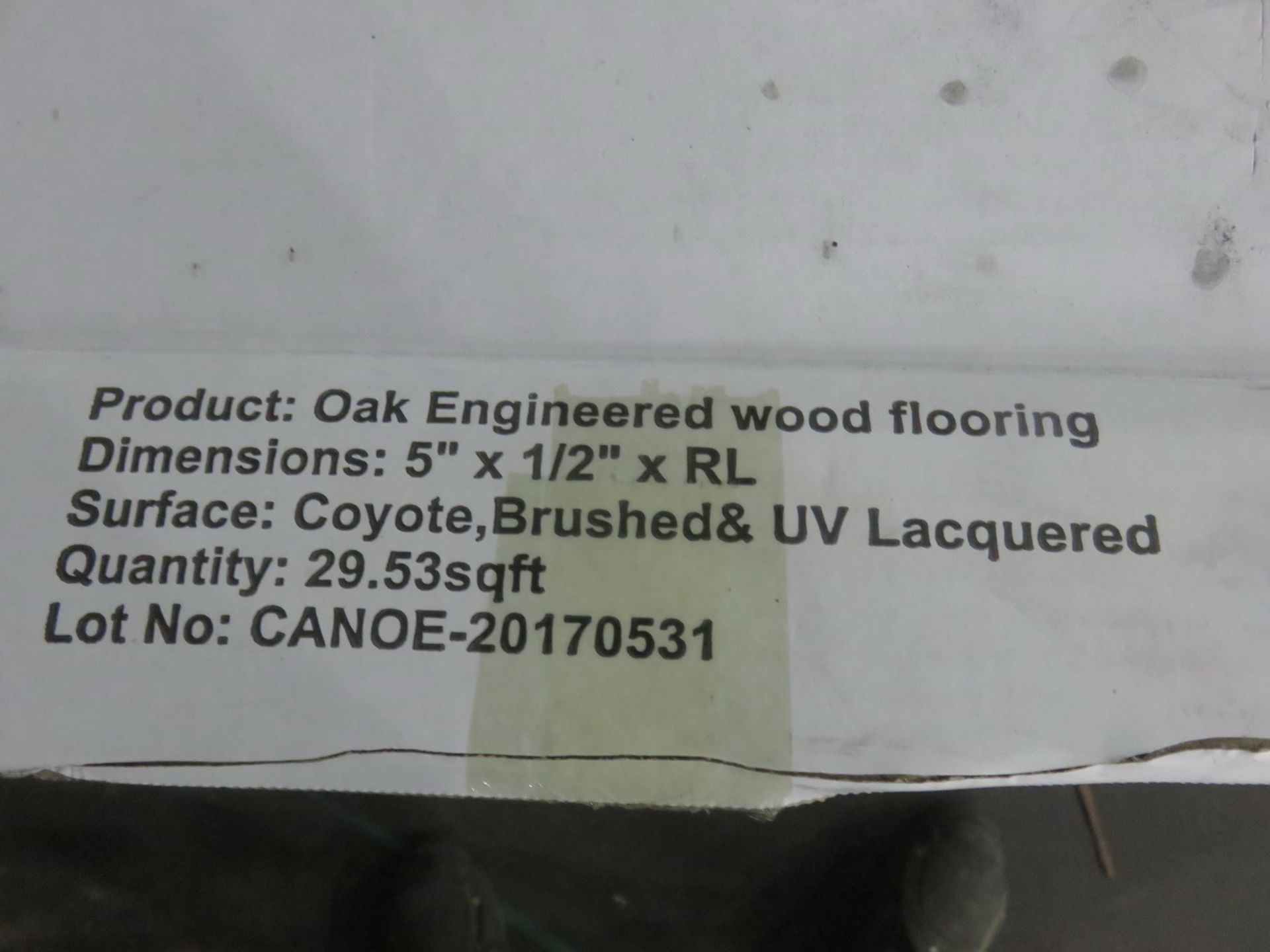 BOXES - SCS OAK COYOTE BURSHED 5" X 1/2" X RL BURSHED & UV LACQUERED ENGINEERED HARDWOOD FLOORING ( - Image 2 of 3