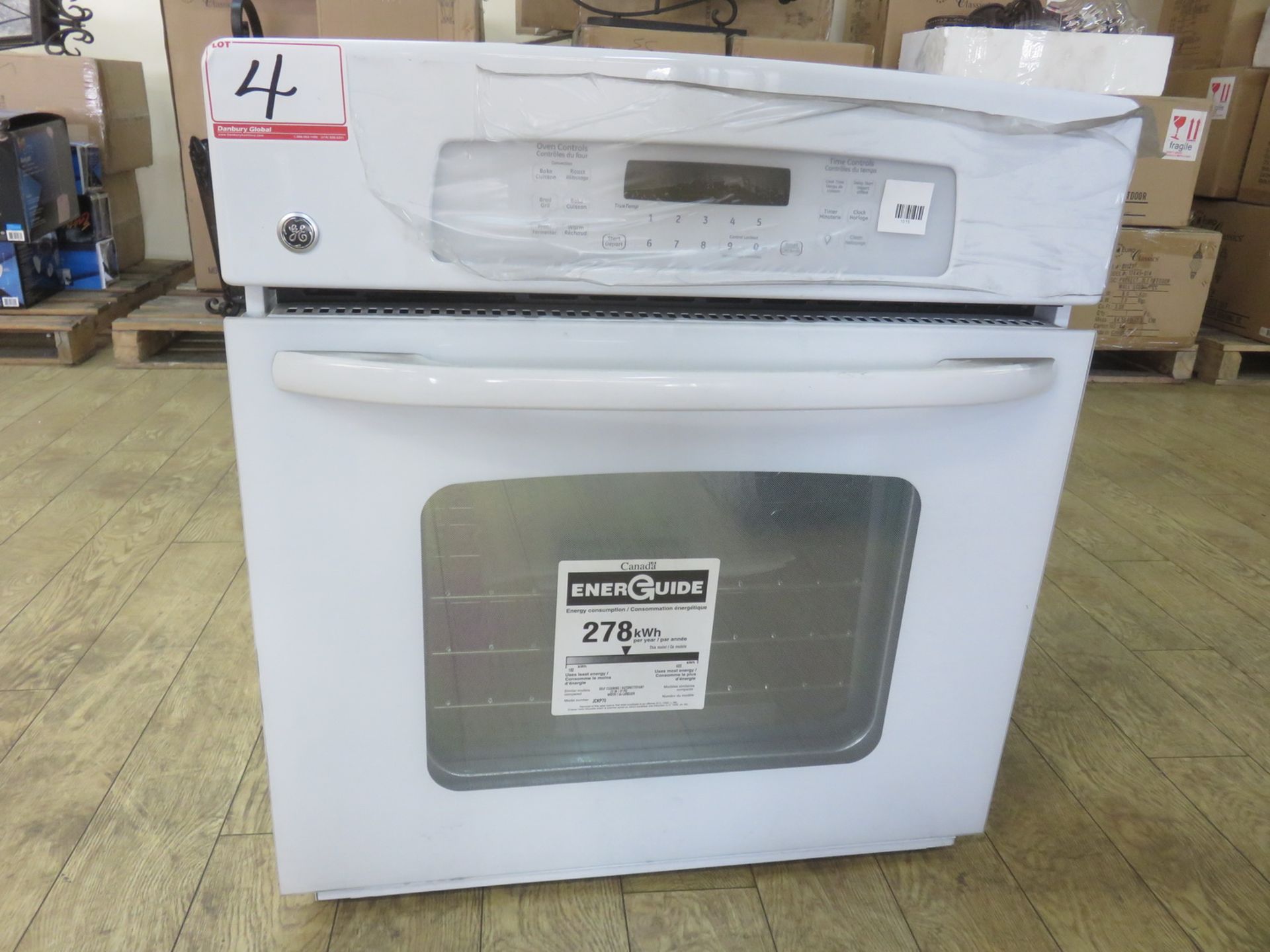 GE JCKP70DP3WW WHITE ELECTRIC IN-WALL CONVECTION OVEN, S/N GA6-06400Q