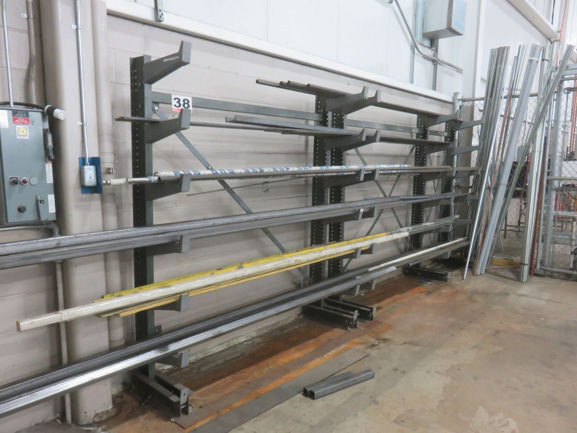 LOT - STEEL 6' X 8' X 7' H STOCK RACKS W/ STEEL TUBE / ANGLE