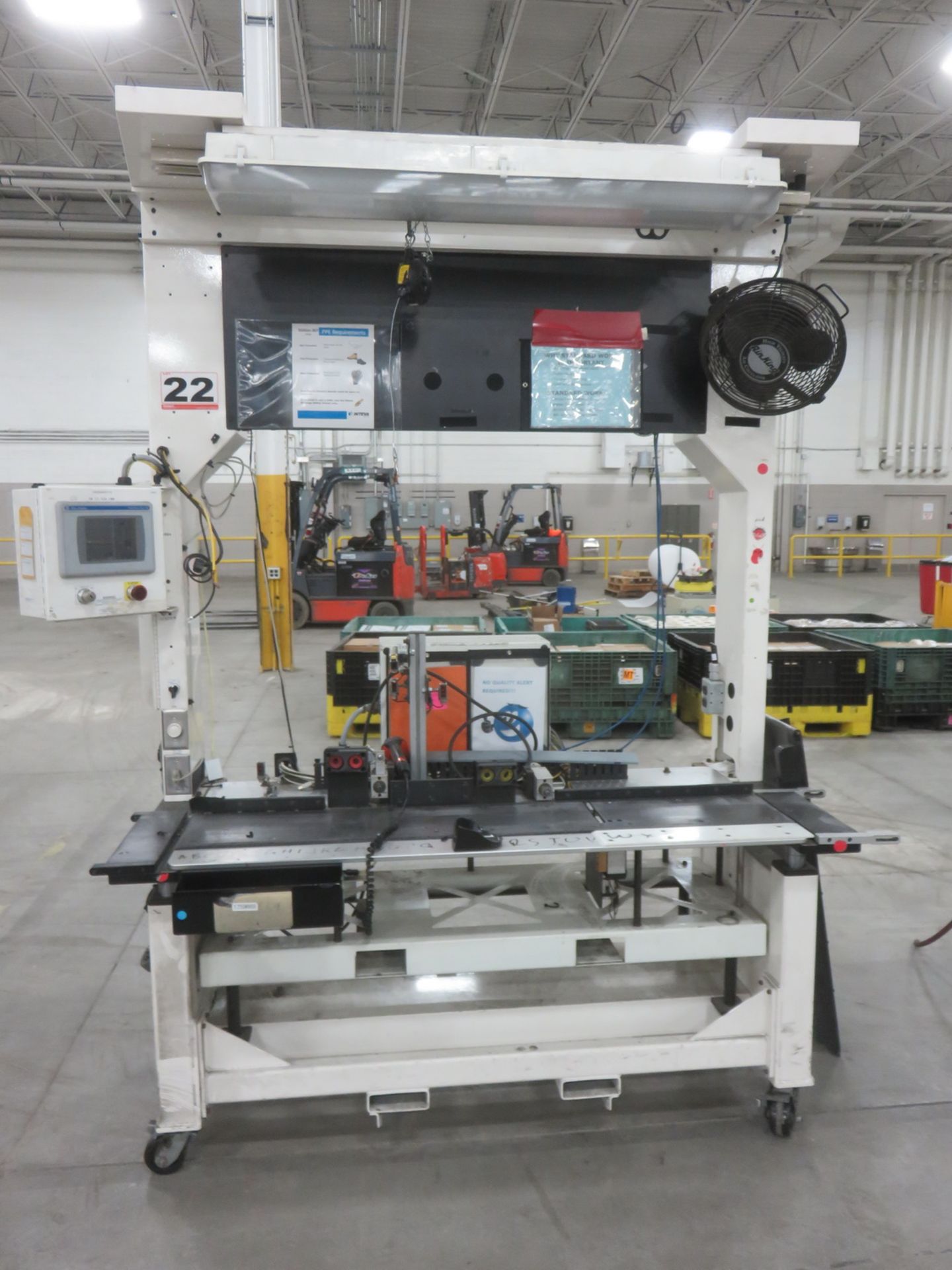 2012 PROFICIENT MACHINE + AUTOMATION (JCI) FLEX BASE PORT FULLY ADJUSTABLE ASSEMBLY TABLE W/ ALLEN