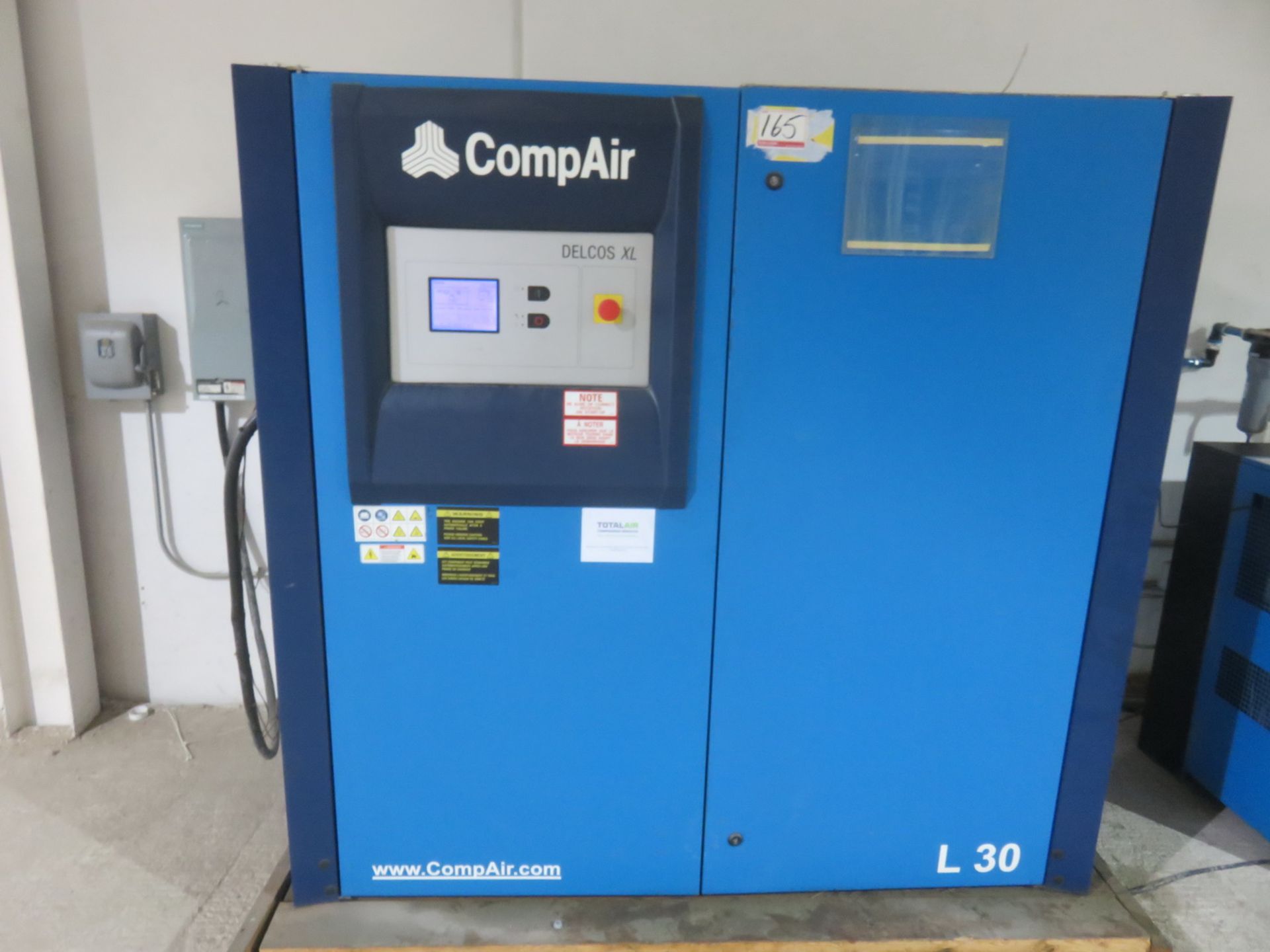 2011 COMPAIR L30-9A, 40 HP ROTARY SCREW COMPRESSOR W/ 1 DELCOS X L CONTROL - S/N CD10006062001 (18,