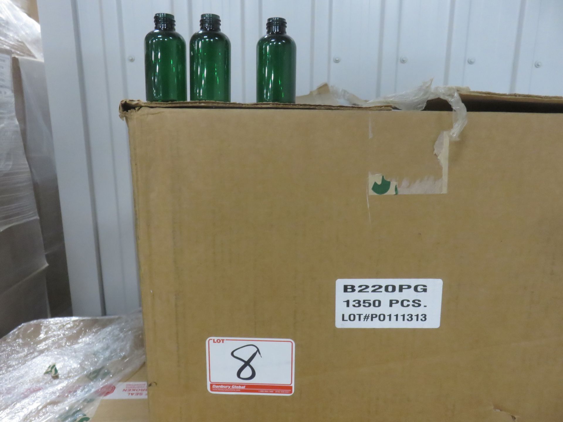 BOXES - SKS PET GREEN BOTTLES - BOSTON ROUND 20/410 - (1350 PCS/BOX) (BOTTLES ONLY - NO CAPS) - Image 2 of 2