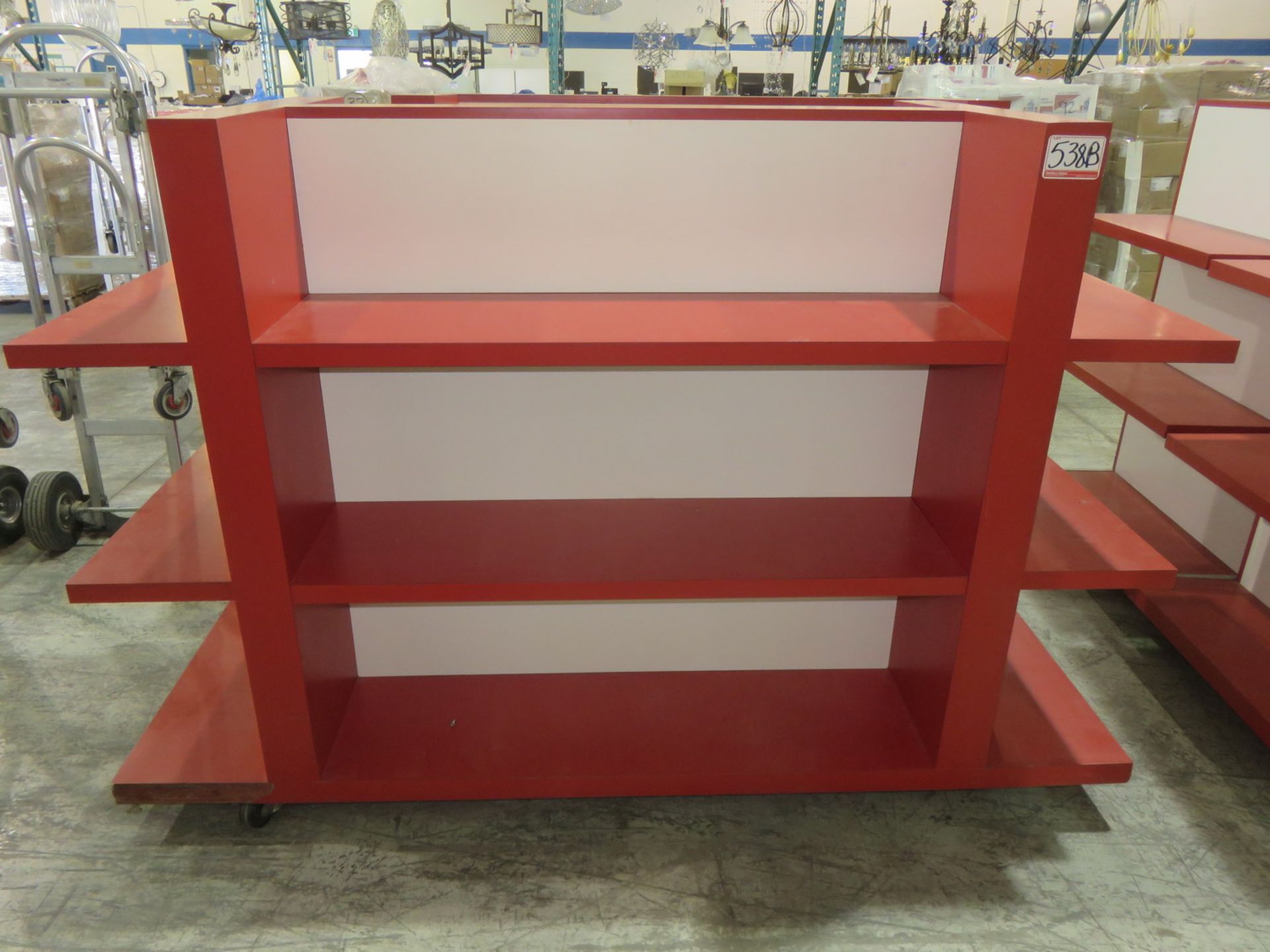 UNITS - RED + WHITE PORT APPRX 32 X 57 + 81" X 55" H, 2-SIDED DISPLAY UNITS - Image 2 of 2