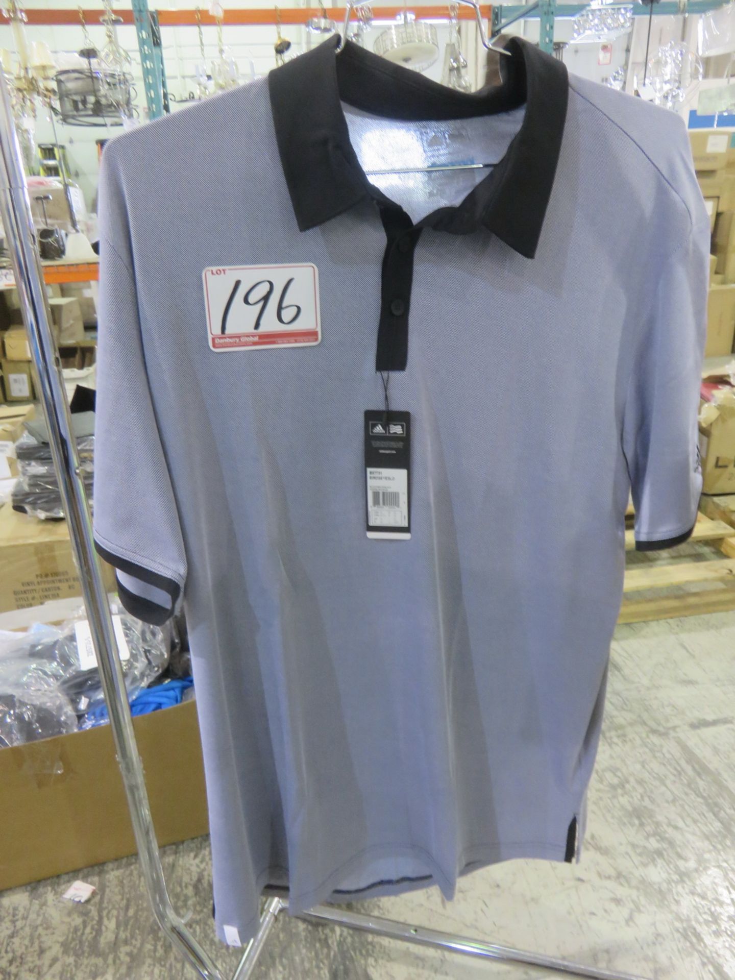 PIECES - ADIDAS MEN'S LGE-2XL GREY GOLF SHIRTS