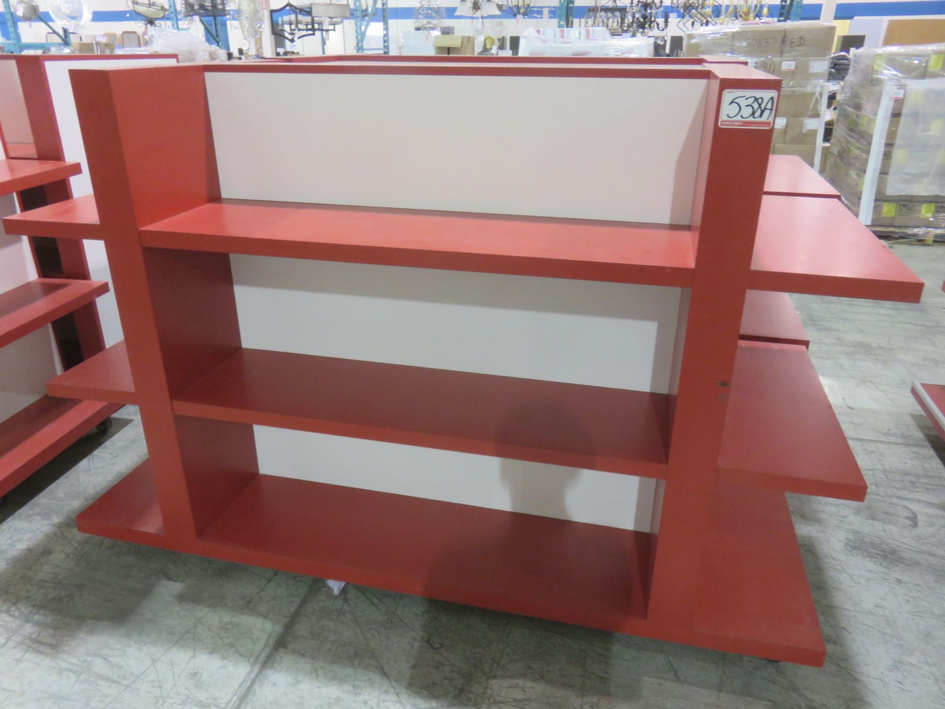 UNITS - RED/ WHITE PORT APPRX 32 X 81" X 55" H, 2-SIDED DISPLAY UNITS