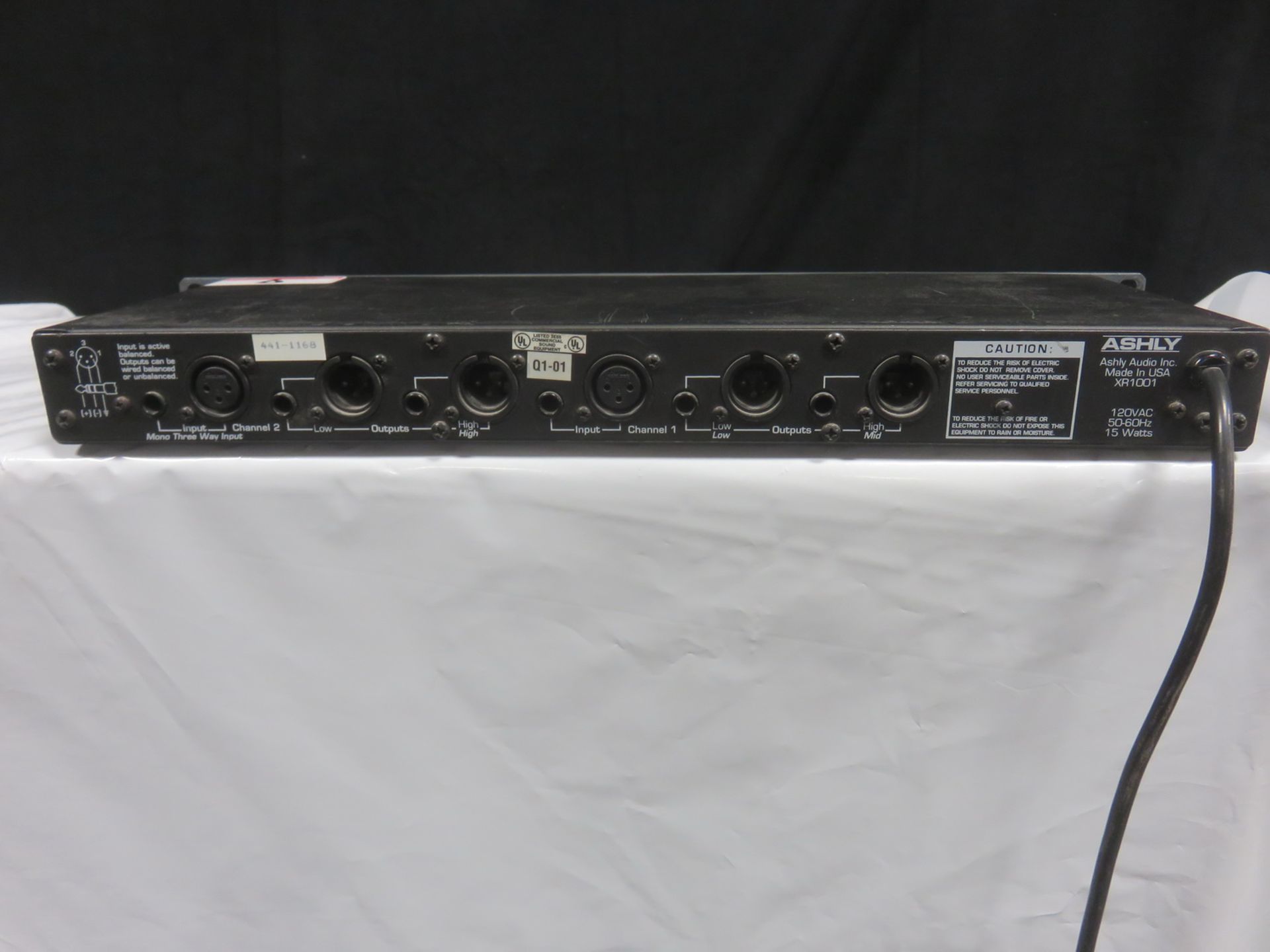 ASHLY XR1001 STEREO, 2 WAY MONO, 3 WAY ELECTR CROSSOVER, 24DB/ OCTAVE - Image 2 of 2