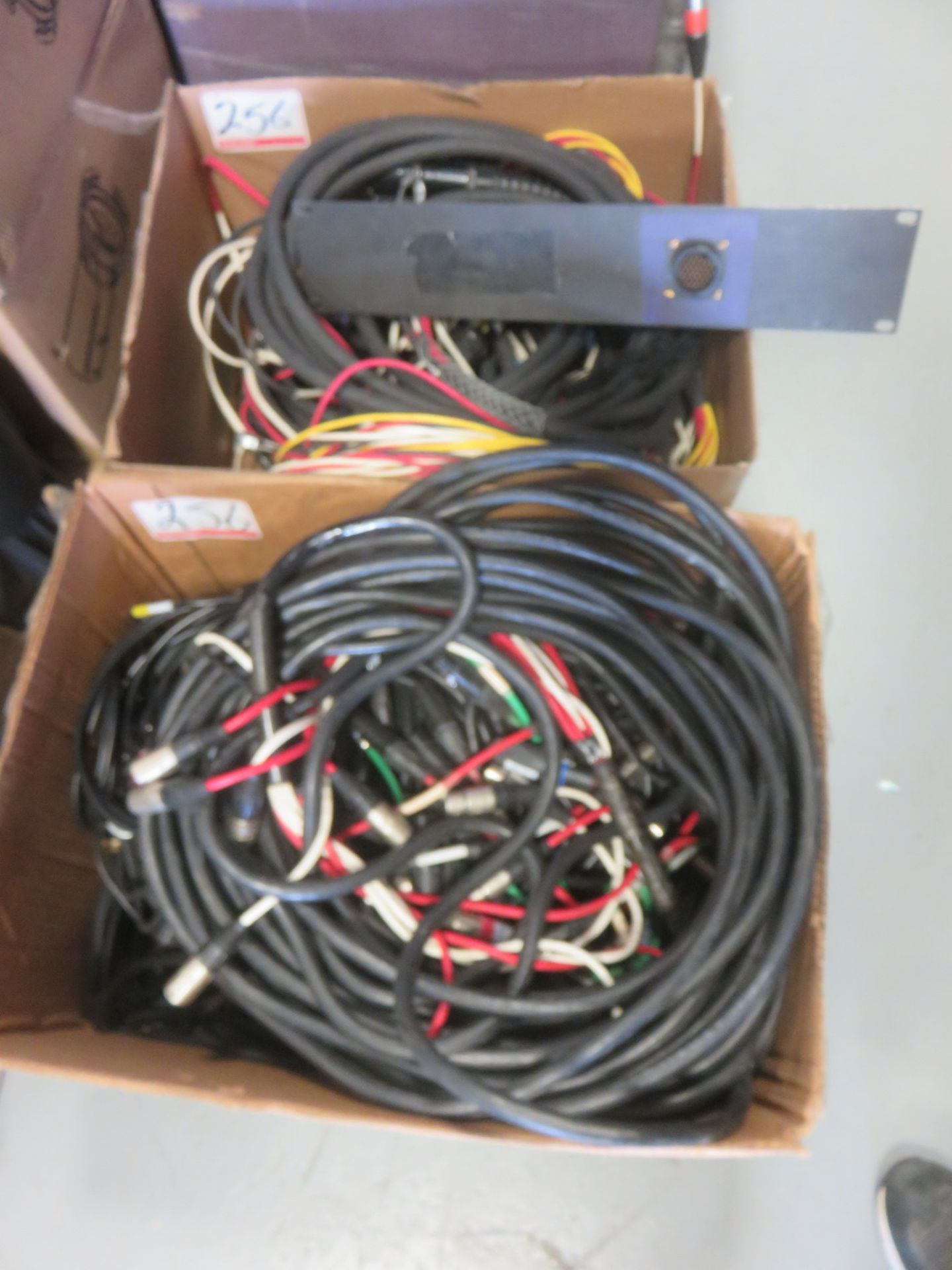 LOT - ASSORTED AUDIO CABLES (2 BOXES)