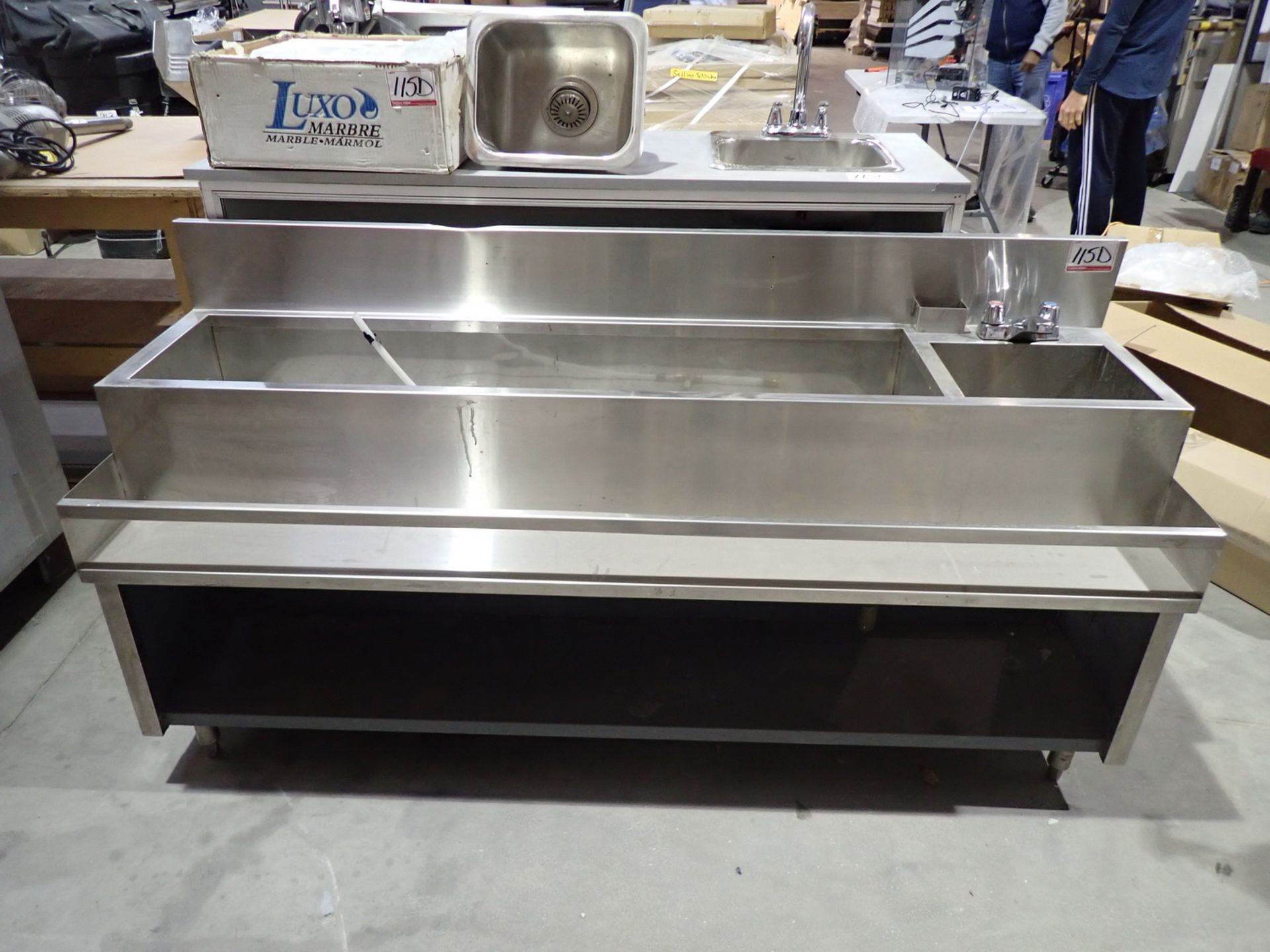 LOT - STAINLESS STEEL ASSORTED SINKS & COUNTER