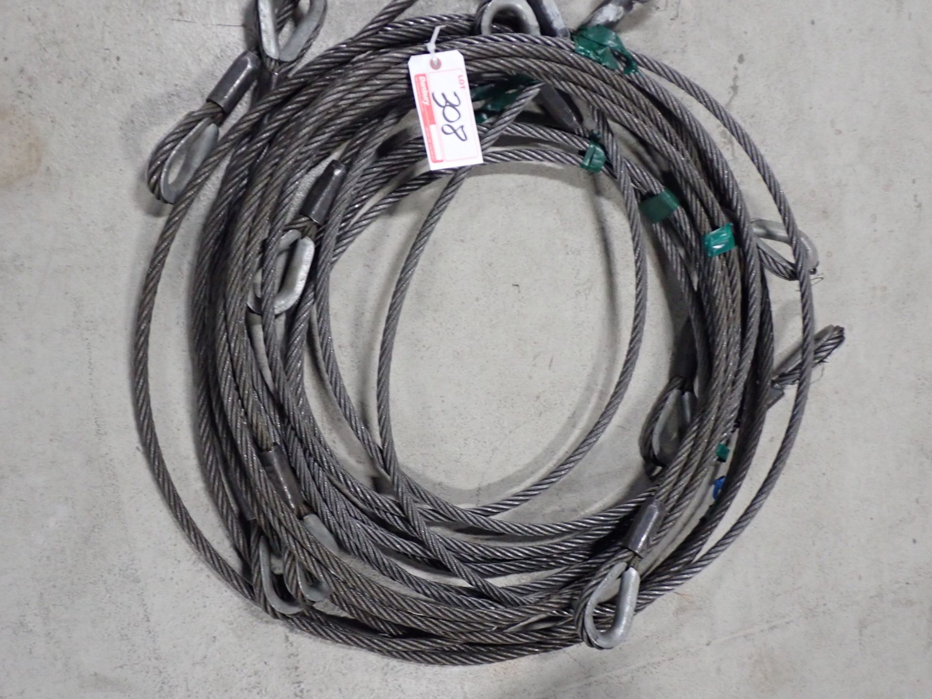 UNITS - GENERAL 3/4" X 20'L STEEL CABLE SLINGS (GREEN TAPE)