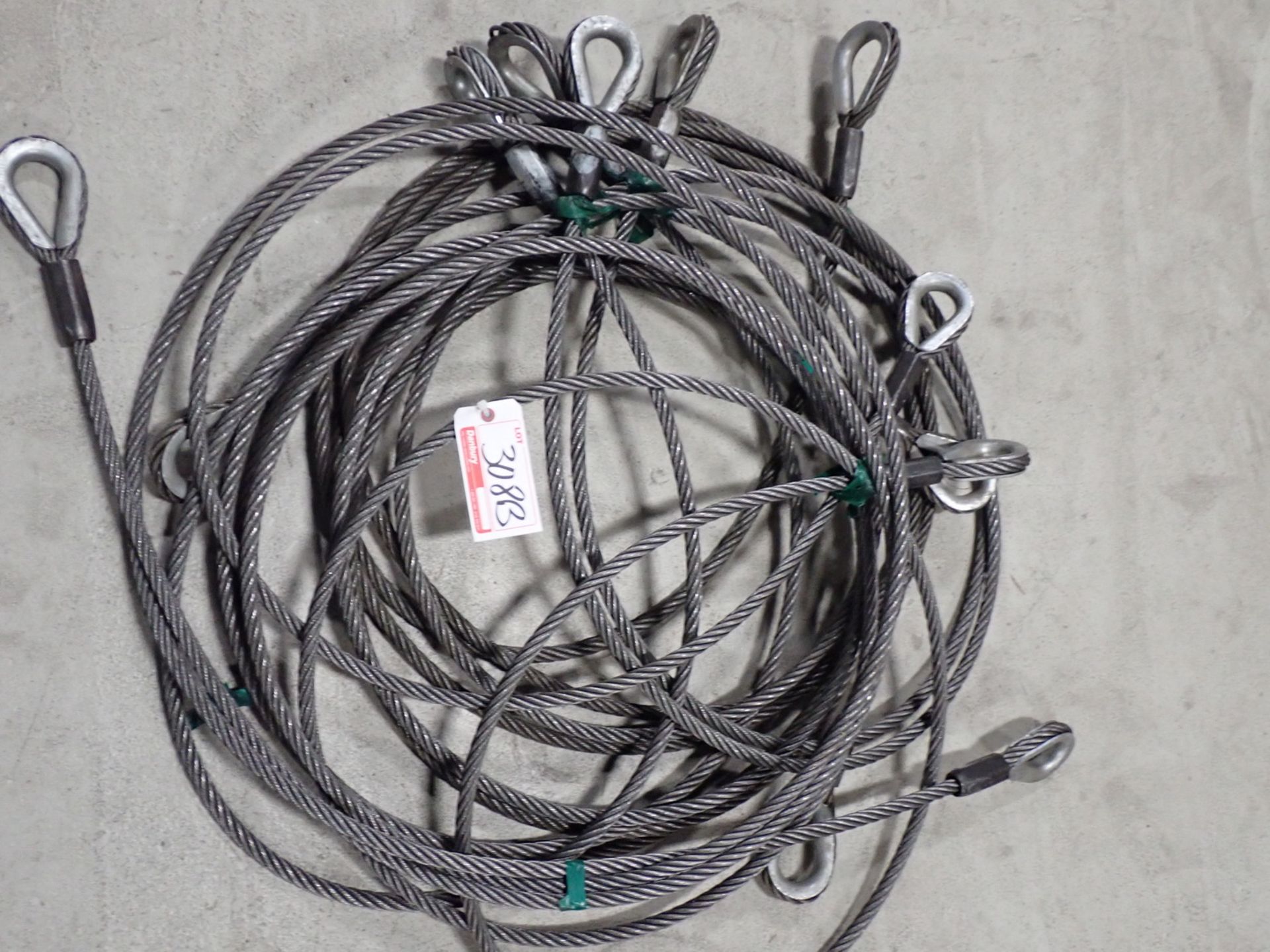 UNITS - GENERAL 3/4" X 20'L STEEL CABLE SLINGS (GREEN TAPE)