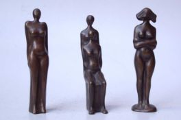 Grunenberg, Hans (1931 Düsseldorf): Zwei figürliche Bronzen <b