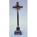 Barockes Altarkreuz, Silber, 13 Lot, Meister "LA"