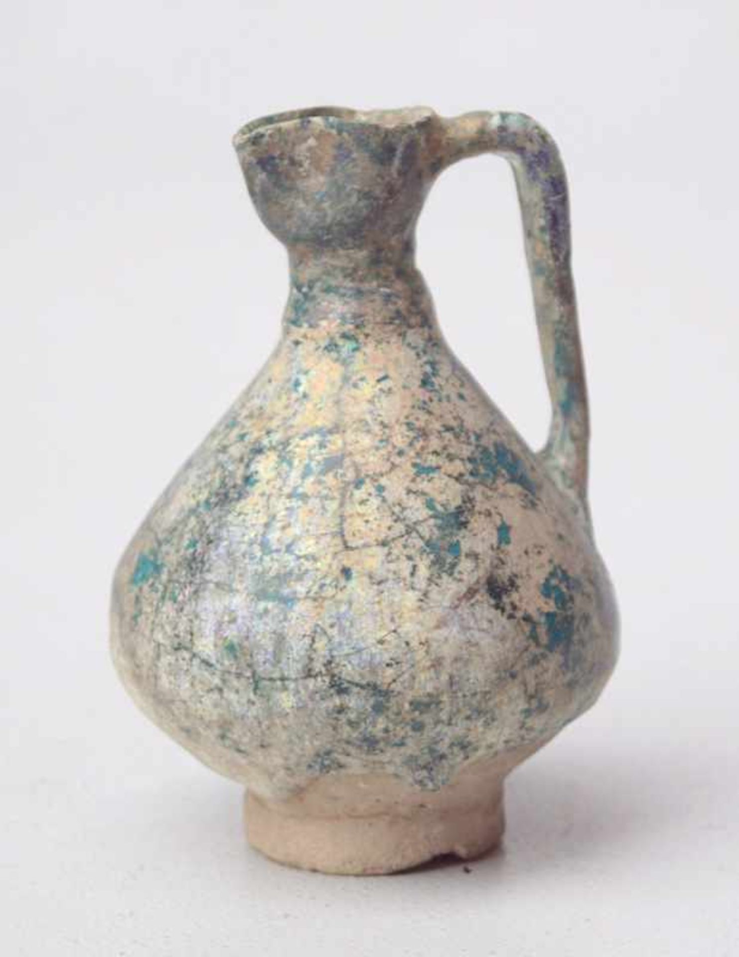 2 persische Vasen mit türkiser Glasur<