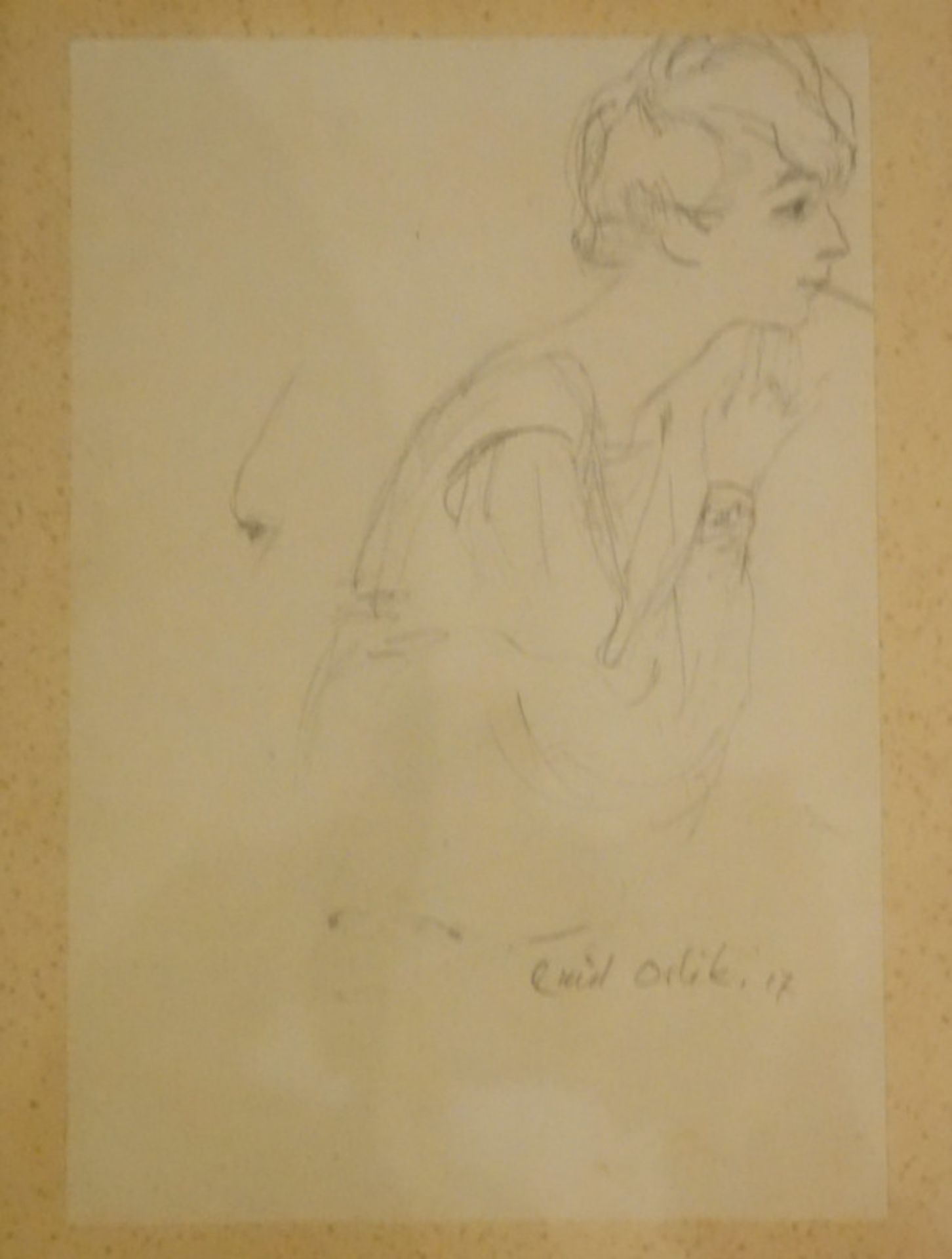Orlik, Emil (1870 Prag - 1932 Berlin): Dame im Profil, 1917