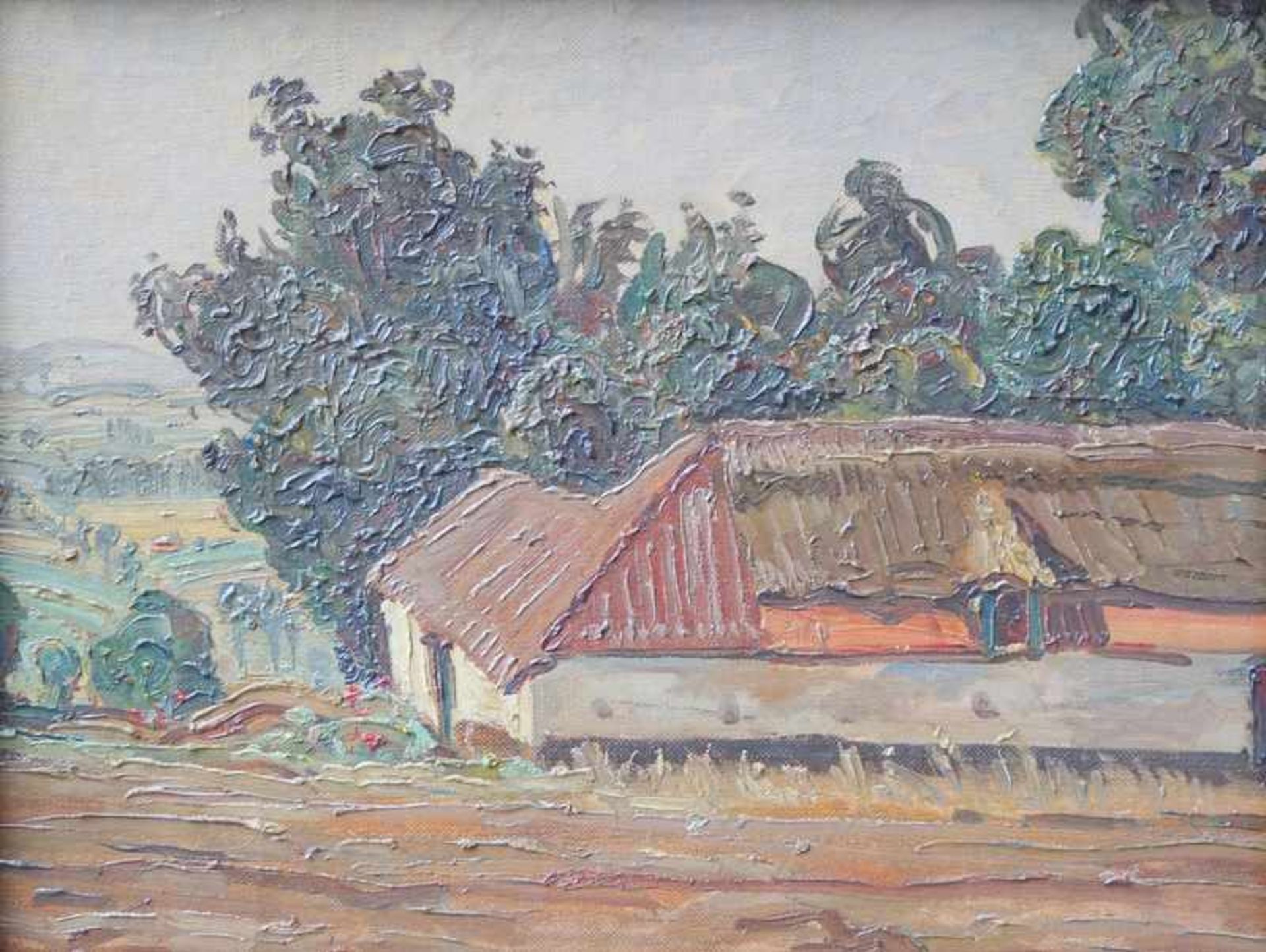 van Anrooy, Jan Adrian Marie ( Zaltbommel 1901-1988 Geldermalsen Niederlande): Expressive Landschaft