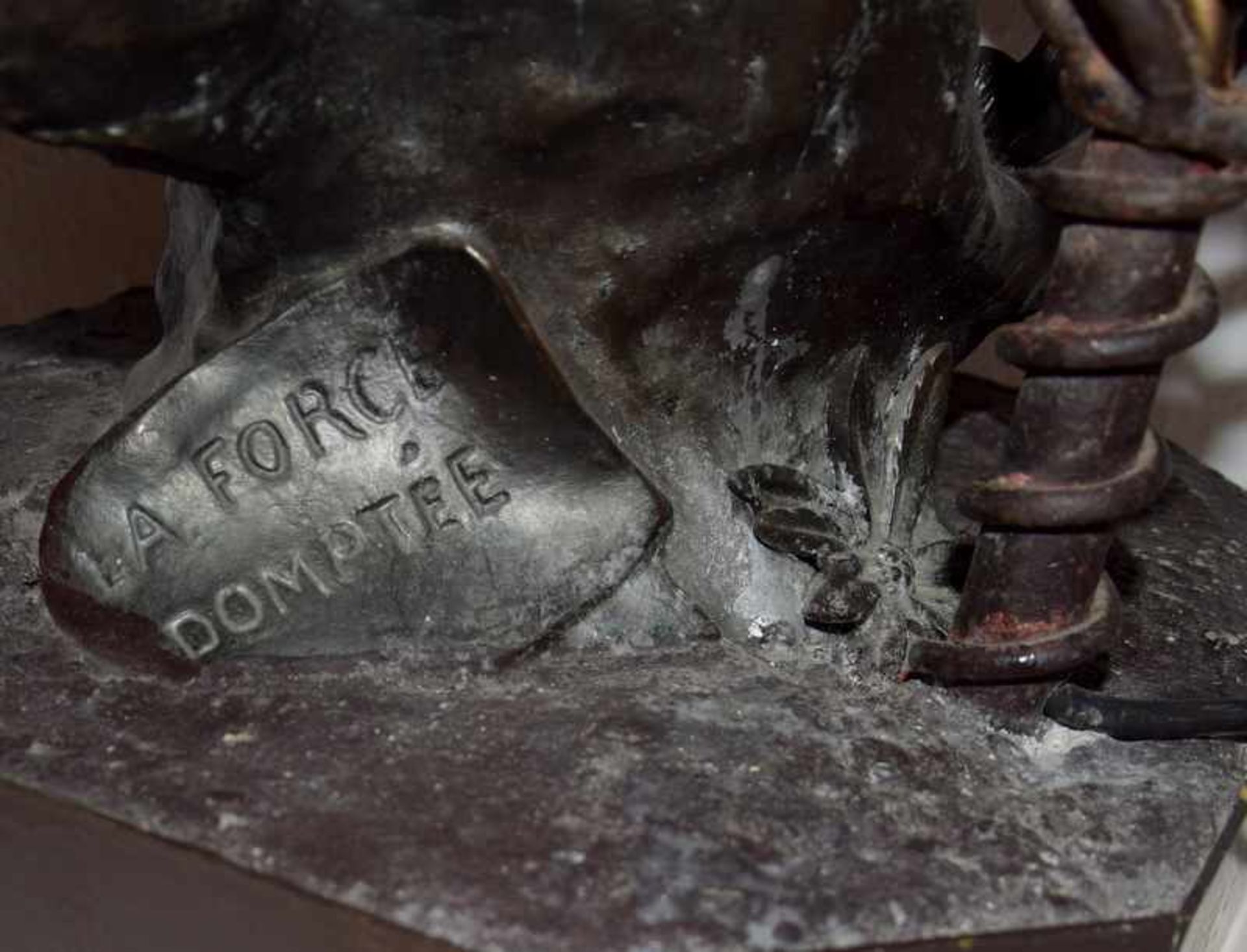 Picault, Emile (1833 in Paris; 1915 ebenda): Große Bronze "La Force Dompteé", um 1880 <b - Image 3 of 6