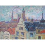 Gemälde "nach einem windigem Nachmittag in Stockdorf " München 20 Jahre<b
