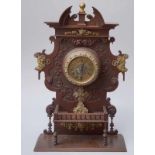 Lenzkirch Uhrenfabrik, AUG: Seltene große Wanduhr der Gründerzeit, Nr. 56485, um 1900<b