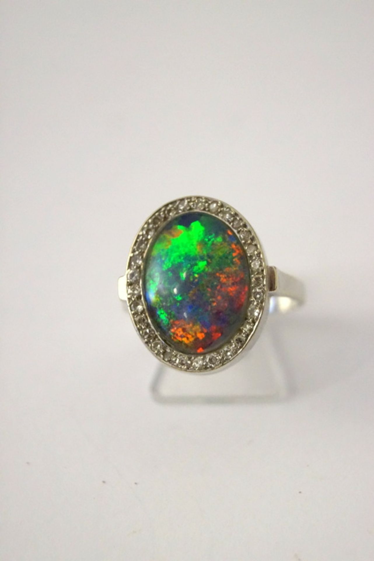 Opal-Ring, 585 WG - Bild 2 aus 4