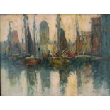 Wild, Otto (1898 Trostberg Bayern - 1971 Hamburg): Impressionistischer "Hafen"