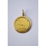 Goldgefasste Goldmünze, Königreich Hannover, 750GG<b