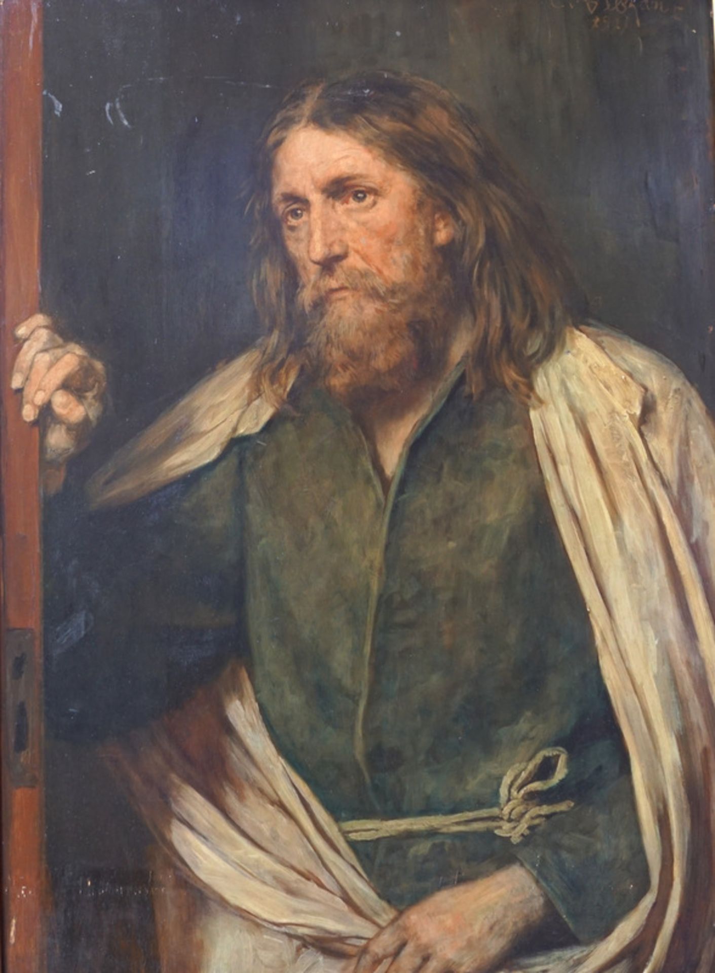 Gebhardt, Eduard von (1838 Järva-Jaani, Estland; 1925 in Düsseldorf): Großes Christusportrait dat.