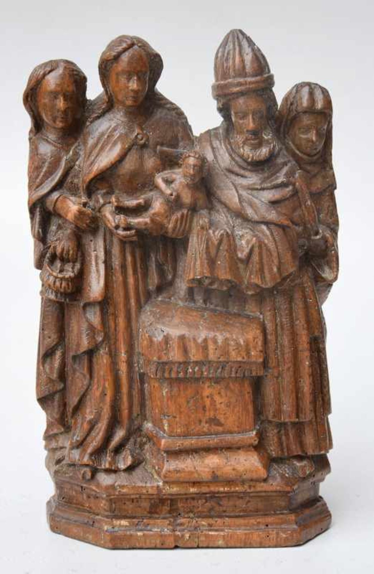 Reliefschnitzerei, Beschneidung Christi, Flämisch, 15. Jhd.<