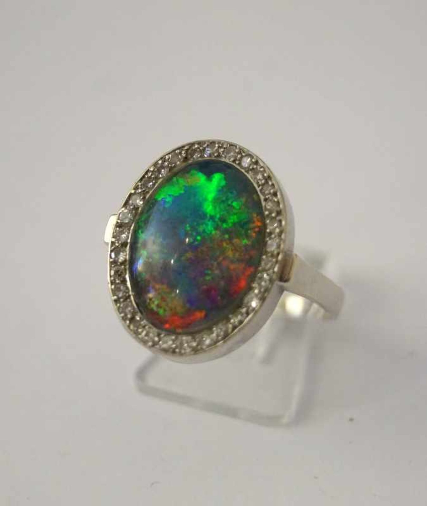 Opal-Ring, 585 WG - Bild 3 aus 4