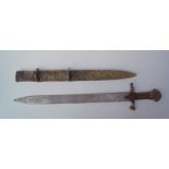 Schwert mit Klingetauschierung in arabischer Nordafrika 19. Jhd.