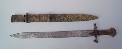 Schwert mit Klingetauschierung in arabischer Nordafrika 19. Jhd.