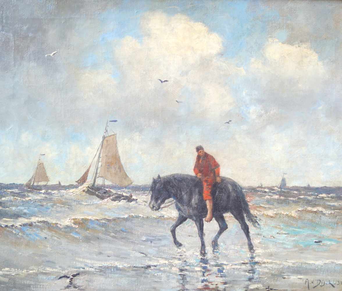van Dijk, A.: Reiter am Meer, Niederlande, 20. Jhd.