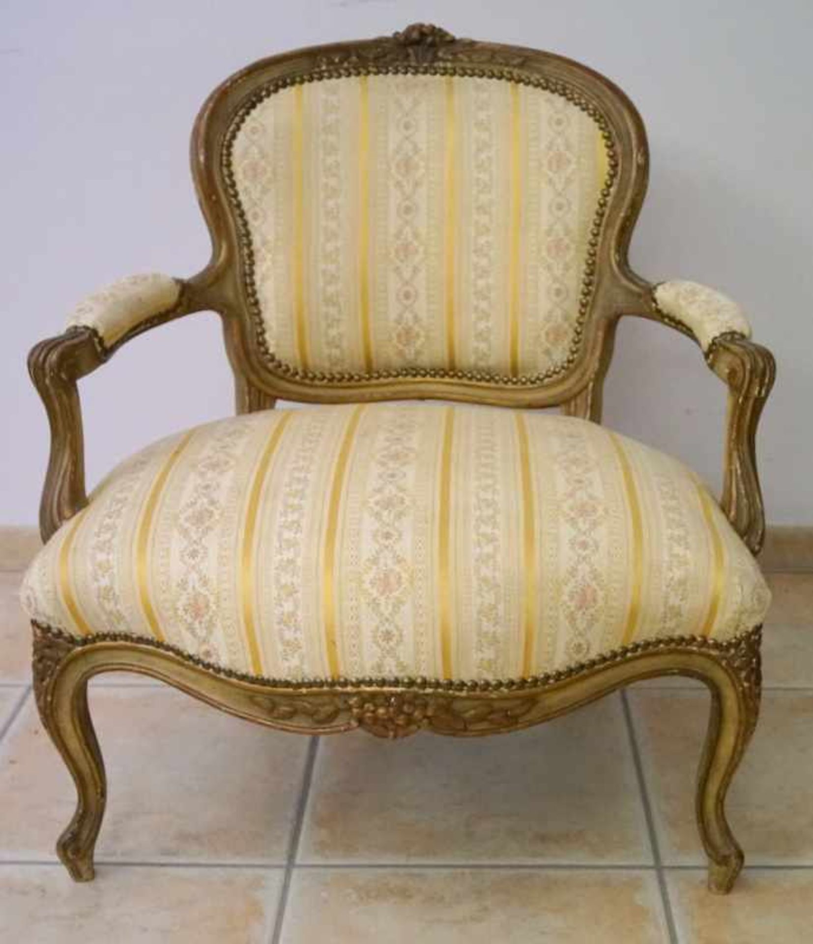 Kleiner Damensalon-Sessel, Rokoko-Stil, um 1900 - Image 2 of 4