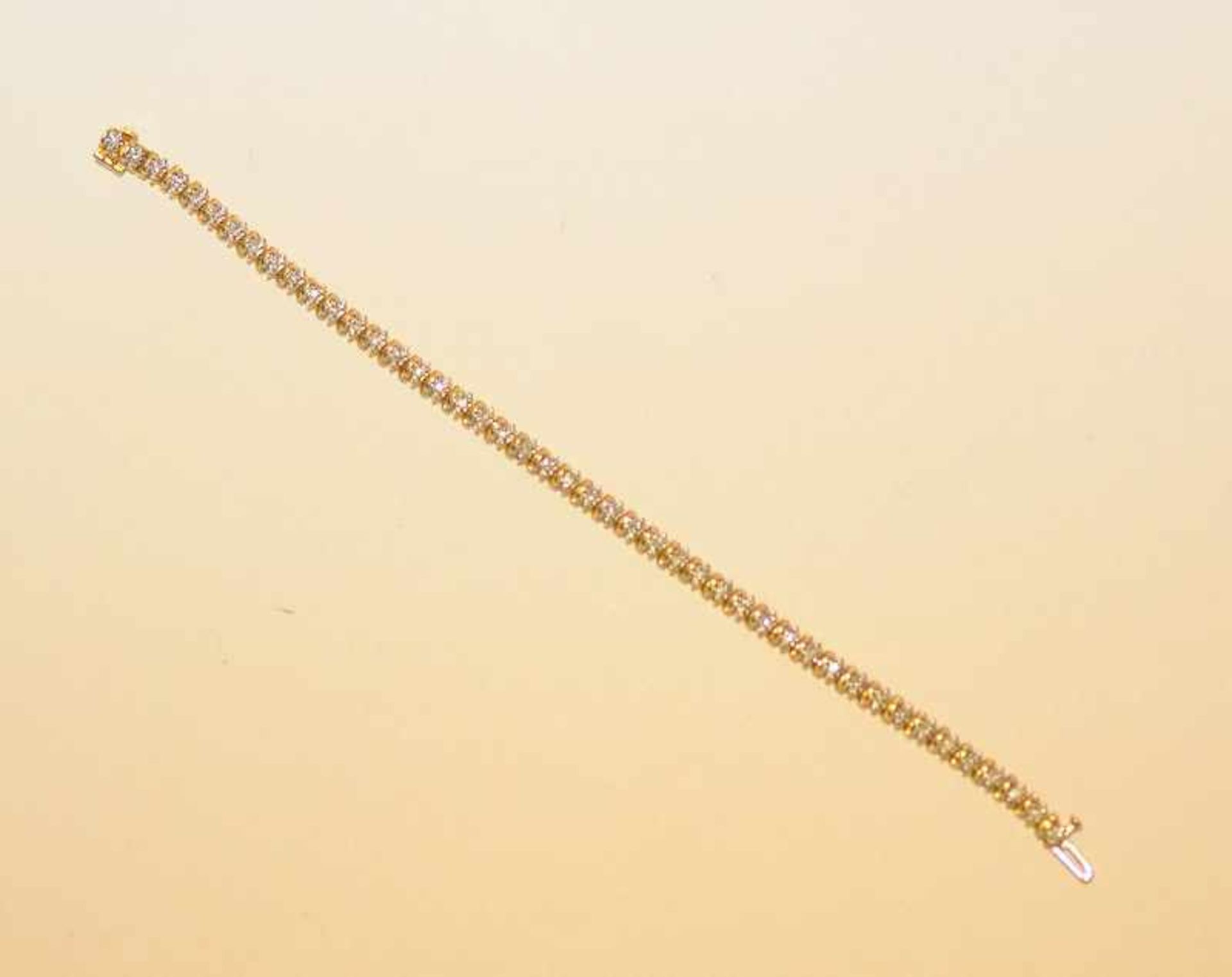 Feines Armband mit Diamantbesatz, 585 GG