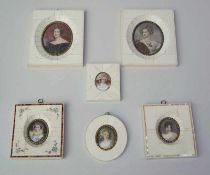 Sammlung von 6 Miniaturen, teilw. nach Stieler