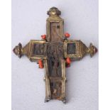 Antikes orthodoxes Reliquienkreuz/Popenkreuz, 17./18 Jhd.
