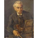 Mension, Cornelis Jan (1882 Delft Niederlande -1950 Ebd.): Portrait eines Geigers vor dem Notenstän